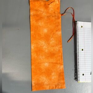 Vibrant Orange Fabric Pouch perfect for gifting wine